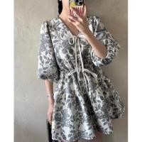 ราคา 8489 เดรสสั้นผูกโบเอวรูด (23956310108)