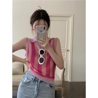 ราคา 3542 เสื้อไหมพรมแขนกุดลายทาง (23733105668)