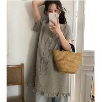 ราคา 8742 เดรสสั้นลายสกอตสีเขียว (54107967169)