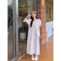 ราคา 8622 เดรสยาวสีพาสเทลแถมกระเป๋าผ้าเข้าชุด (27453718180)