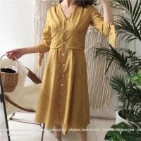ราคา 1271 เดรสสีเหลืองทรงยาว (1135175277)