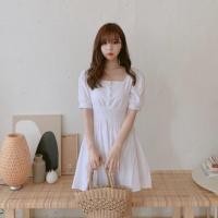 ราคา 2088 เดรสลายลูกไม้เอวจั๊ม (2617636311)
