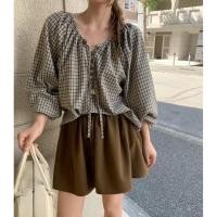 ราคา 3971 เสื้อลายสกอต oversize (43826100187)