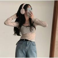 ราคา 3978 เสื้อแขนยาวสีเนื้อลายจุดดำ (40279156680)