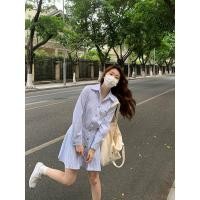 ราคา 8423 เดรสสีฟ้าลายทาง (19180612918)