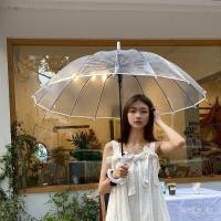 ราคา ร่มสไตล์ญี่ปุ่น สีขาว ออกแบบพิเศษ สำหรับลมแรง โปร่งใส กว้าง ทนทาน (45458317136)