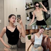 ราคา M120 เสื้อสายเดี่ยวบิดคอถ่วง ทรงเกาหลีสุดฮิต ใส่แล้วดูมีทรง เซ็กซี่กำลังดีแต่ไม่โป๊เกินไป (26541014768)