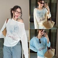 ราคา M60 เสื้อเซ็ต 2 ชิ้น เสื้อคลุมบางลายดอก บาร์คล้องคอสีดำ เสื้อซีทรูเกาหลี สไตล์สายชิล ใส่เที่ยว ทะเล คาเฟ่ (53308490829)