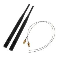 ราคา C ชุดเสาอากาศ Wifi 2 x 6dBi Dual Band สําหรับ M 2 IPEX MHF4 U fl สาย 12in ถึง RP SMA (42765996543)