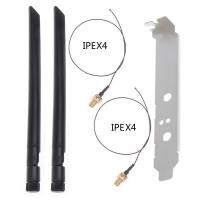 ราคา R RP SMA IPEX MHF4 ชุดเสาอากาศ WiFi สําหรับ Intel M 2 AX210 AX200 การ์ด WiFi ไร้สาย (42765989023)