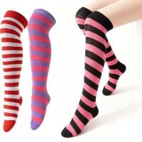 ราคา R ถุงเท้ายาวถึงเข่าสําหรับเด็กลายทางสไตล์ดูแลง่ายเหนือเข่าถุงเท้า (57455402036)