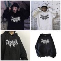 ราคา R สตรี Y2K Grunge Gothic Punk แขนยาว Hoodies Harajuku Hiphop กราฟิกขนาดใหญ่หลวมเสื้อกันหนาว Tops Streetwear (53556575120)