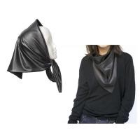 ราคา Zzz แฟชั่นผ้าพันคอสีทึบผ้าคลุมไหล่สามเหลี่ยมผู้หญิงหนัง Faux Headscarf (56256571491)