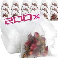 ราคา 50 200ชิ้นที่ว่างเปล่าถุงชาวัสดุไนลอนถุงน้ําชาที่มีสตริงเครื่องเทศสมุนไพรหลวมใบซีลชาถุงกรองบ้านครัว เครื่องดื่ม อุปกรณ์ (53658166545)