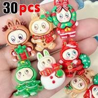 ราคา 6 30 ชิ้นการ์ตูน DIY ตุ๊กตาธีมคริสต์มาส ต้นคริสต์มาส ซานตา สโนว์แมน เกล็ดหิมะรูป DIY สร้อยข้อมือต่างหูพวงกุญแจตกแต่งปาร์ตี้ (52400084423)