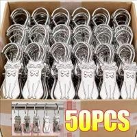 ราคา 10 20 30 40 50PCS คลิปหนีบม่านรูปแมว Iron Silver คลิปกันลมสําหรับผ้าม่านหน้าต่างพร้อมฟังก์ชั่นจัดระเบียบสายไฟที่วางตกแต่งบ้าน (47508174473)