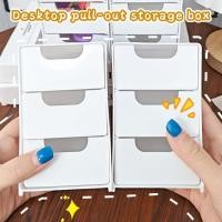 ราคา กล่องเก็บของแบบลิ้นชัก 1 2 3 ชิ้น ออแกไนเซอร์ 3 ชั้น หน้า สีขาวสก์ท็อปดึง ออกลิ้นชักสําหรับเครื่องประดับต่างหูสร้อยคอ โต๊ะเครื่องแป้งห้องน้ําสํานักงานมินิโซลูชั่น (41429091609)