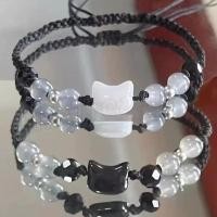 ราคา สร้อยข้อมือแมวสีดําสีขาวแฮนด์เมดเกาหลี สร้อยข้อมือทอคู่ โซ่สร้อยข้อมือมูนสโตนธรรมชาติ คู่สร้อยข้อมือมินิมอล เครื่องประดับแฟ (29216618691)