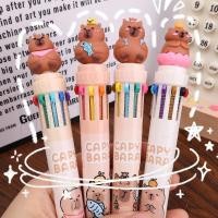 ราคา ที่โดดเด่น ปากกาลูกลื่นสิบสี Capybara ปากกาบัญชีแยกประเภทมือ ปากกาลายเซ็นกด ปากกาเขียน เครื่องเขียนนักเรียน อุปกรณ์การเรียนสํานักงาน การ์ตูน น่ารัก (27777417511)