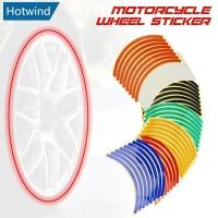 ราคา Hw 16 ชิ้น 10 12 14 นิ้ว Universal รถจักรยานยนต์ล้อขอบสติกเกอร์สะท้อนแสง Moto จักรยาน Decal I6Q1 (29427725774)