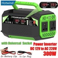 ราคา HW 300 W 500 W Sine Wave รถอินเวอร์เตอร์ 12 V DC ถึง 110 V 220 V AC 2 USB และ 2 Type C ชาร์จและ Dual Outlets จอแสดงผล LCD อะแดปเตอร์ป้องกันสําหรับการเดินทาง P6Y3 (56705028562)