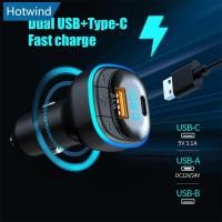 ราคา HW Bluetooth 5 0 Car Charger Fast Charging USB Type C รถชาร์จโทรศัพท์เครื่องส่งสัญญาณ FM แฮนด์ฟรี MP3 เครื่องเล่นเพลง C33 B6Y2 (54104955223)
