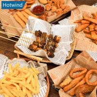 ราคา HW 50 ชิ้น 100 ชิ้นทิ้งกระดาษกระดาษอาหารขนมปังแซนวิช Burger Fries ห่อถาดอบกระดาษ Wrapper ร้านอาหาร Cafe เครื่องมือห้องครัว R2U3 (48005048560)