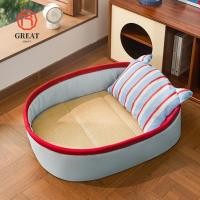 ราคา GREAT ที่นอนสัตว์เลี้ยงฤดูร้อน สากลพร้อมเสื่อทําความเย็นและหมอนโซฟาสุนัขขนาดเล็ก ของขวัญอุปกรณ์สัตว์เลี้ยงทุกฤดูกาลเสื่อนอน (57609415561)
