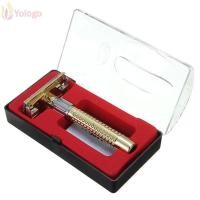 ราคา โยโลโก มีดโกนด้าม มีดโกนความปลอดภัยแบบแมนนวลสแตนเลส ผู้ชายโกนใบหน้าสองขอบย้อนยุคที่สวยหรู (56109392538)