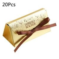 ราคา HIk 20 ชิ้น Set Ferrero Rocher Chocolates Box Mini Golden Box คุกกี้กล่องขนม (45406914679)
