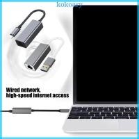 ราคา KOK USB3 0 RJ45 Gigabit Ethernet Converters พอร์ต Type C 100Mbps เครือข่ายสายไฟ (57157567236)
