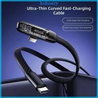 ราคา KOK 100W USB C สายชาร์จสมาร์ทโฟนแล็ปท็อปสายชาร์จพร้อมเสริม Braiding และ Ergonomic มุมขวาเชื่อมต่อ (56507571928)