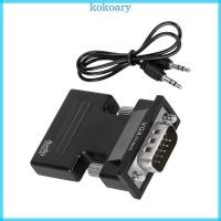 ราคา KOK HDTV เป็น VGA อะแดปเตอร์แปลงเสียงเอาต์พุตสําหรับแล็ปท็อป PC Monitors โปรเจคเตอร์ (55357044005)
