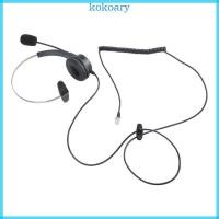 ราคา KOK 4 Pin RJ11 Monaural Wired Operator Call Center ชุดหูฟังโทรศัพท์หูฟัง BK (51908740061)