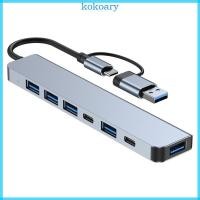 ราคา KOK 7 พอร์ต USB C Expander USB 3 0 USB 2 0 Hub Type C Splitter Type C Dock Multiport อะแดปเตอร์ USB Expander สําหรับโทรศัพท์ตาราง (47358755626)
