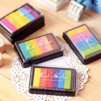 ราคา Rainbow Multicolor Ink Pad Oil Based for Stamp Scrapbook Photo Album DIY Craft (1974837110)