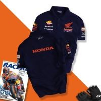 ราคา เสื้อโปโล HONDA RACING TEAM สไตล์สปอร์ตที่แข็งแกร่ง เสื้อยืด CVC Crocodile คุณภาพสูง หนาและเรียบ สีทนทานฤดูร้อน (53709193981)