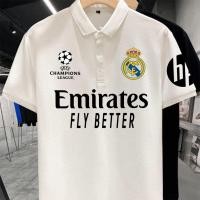 ราคา HOT เสื้อโปโล เสื้อเรอัล มาดริด UEFA Champions League football team jersey Real Madrid C F Polo shirt S 3XL sportswearฤ (52409041898)