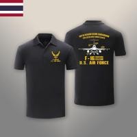 ราคา S 3XL เสื้อโปโล F 16 Fighting Falcon 18th Squadron US Air Force Printed ผ้าCotton Polo Shirt ผ้าCotton สีดำ สีขาว สีแดงฤ (52108987276)