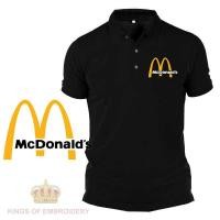 ราคา เสื้อโปโล Baju โลโก้ Sulam Polo Clic T เสื้อเย็บปักถักร้อยโลโก้ Mcdonalds Fast Food Meal Mc Cafe สําหรับผู้ชายและฤด (45708932023)