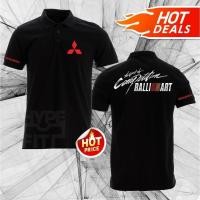 ราคา 2026 Polo ใหม่ Mitsubishi Ralliart Spirit Of Competition โลโก้ผ้าฝ้าย 220GSM เสื้อยืด Tee Unisex แขนสั้น SSฤดูร้อนผ้าฝ้ (49309437095)