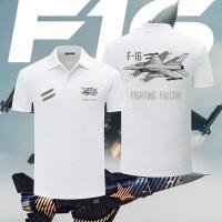 ราคา เสื้อโปโล F 16printed ผ้าCotton polo shirt ผ้า สีดำ สีขาว สีแดง สีกรมท่า ใส่ได้ ทั้ง ชาย ใส่สบาย 10 ไม่จำกัดเพศฤดูร้อนผ (44908853569)