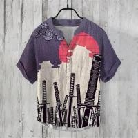 ราคา เสื้อลำลองผู้ชายใหม่ สไตล์แขนสั้นทำจากผ้าลินิน เหมาะสำหรับฤดูร้อน (27093138150)