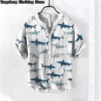 ราคา เสื้อเชิ้ตชายแขนสั้น ผ้าลินิน สไตล์ญี่ปุ่นและเกาหลี ใส่ได้วันทำงานและวันหยุด (40024964040)