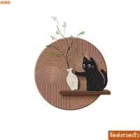 ราคา KIND ภาพวาดตกแต่ง สไตล์ครีมฝรั่งเศสสไตล์ยุคกลางภาพจิตรกรรมฝาผนังผนัง สนุกแมวออกแบบ Healing Design วัสดุหินทรายจีนโบราณแขวนภาพวาดตกแต่งบ้าน (50506664340)