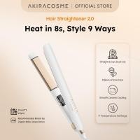 ราคา Akiracosme เครื่องหนีบผมไอออนลบ 2 in 1 เครื่องม้วนผม Digital LED Professional Flat Iron (3968971504)
