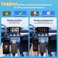 ราคา TAGGLEE อะแดปเตอร์ CarPlay ไร้สาย WiFi 5G 2 IN 1 Android Auto Adapter Travel Plug And Play Fast Connect USB Dongle สมาร์ทมินิกล่องรถ (56458044040)