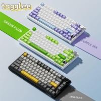 ราคา TAGGLEE Gaming Keyboard AK820 Silent Mechanical Keyboard With Knob Backlit 82 Key Wired Keyboard Game (55850837713)