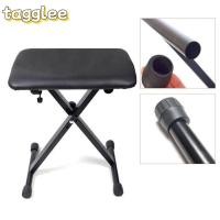 ราคา TAGGLEE สตูลเปียโนแบบพับได้ เก้าอี้เปียโนพับได้สีดําเหล็ก คีย์บอร์ดเก้าอี้ X Leg แบบปรับได้ (49651115344)