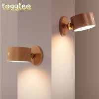 ราคา TAGGLEE เชิงเทียนติดผนัง LED โคมไฟติดผนังระบบควบคุมแบบสัมผัสแบบชาร์จ USB 360 หมุนไร้สายออกแบบไม้แม่เหล็กไฟกลางคืน (52903318977)